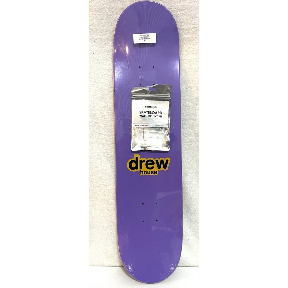 Drew House Mascot Skatedeck Lavender/ Bop NEW Sealed With Wall Mount